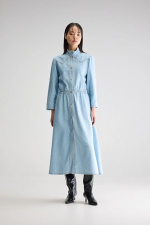 Bellerose pakita midi dress blue bleach