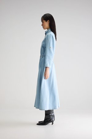 Bellerose pakita midi dress blue bleach back