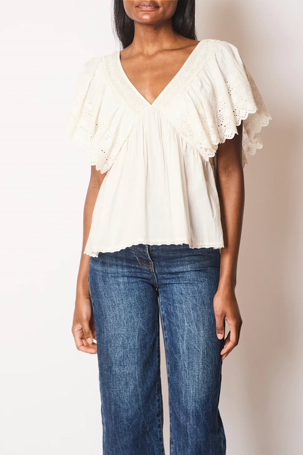 Faune camellia blouse white