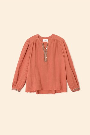 Xirena  colette shirt camelia detail Xirena  colette shirt camelia detail