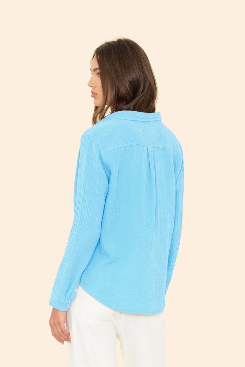 Xirena  scout shirt atlas blue  back