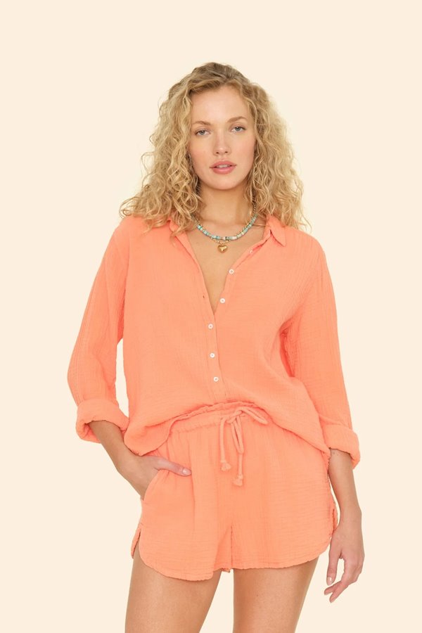 Xirena  scout shirt cantaloupe 