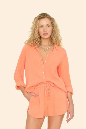 Xirena  scout shirt cantaloupe 