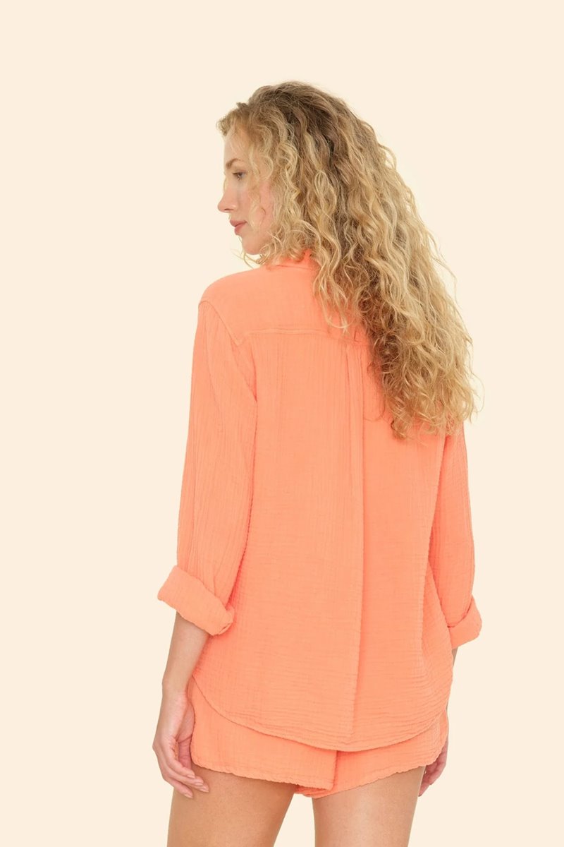Xirena  scout shirt cantaloupe  back