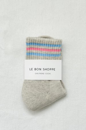 Le Bon Shoppe girlfriend sock  bright grey