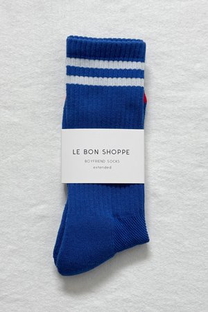 Le Bon Shoppe extended boyfriend sock cobalt