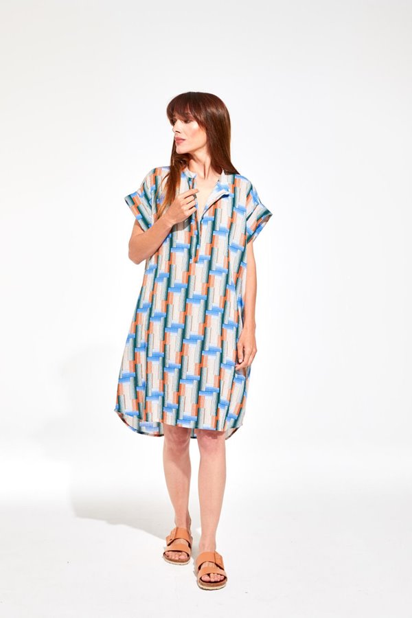Mapoesie syracuse dress echo blue