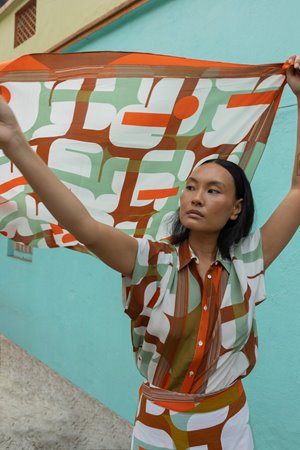 Mapoesie andrew shirt calico tan side