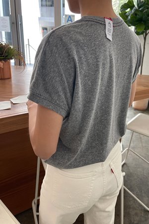 Le Bon Shoppe ease tee heather grey back Le Bon Shoppe ease tee heather grey back