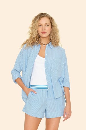 Xirena  jordy shirt myrtle blue  side