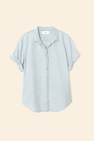 Xirena  channing shirt chambray air blue detail Xirena  channing shirt chambray air blue detail