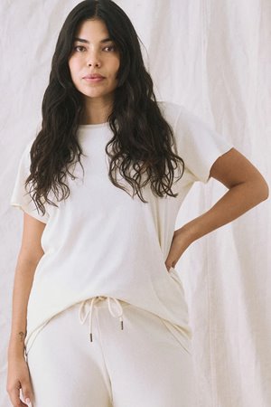 The Great the slim tee washed white 