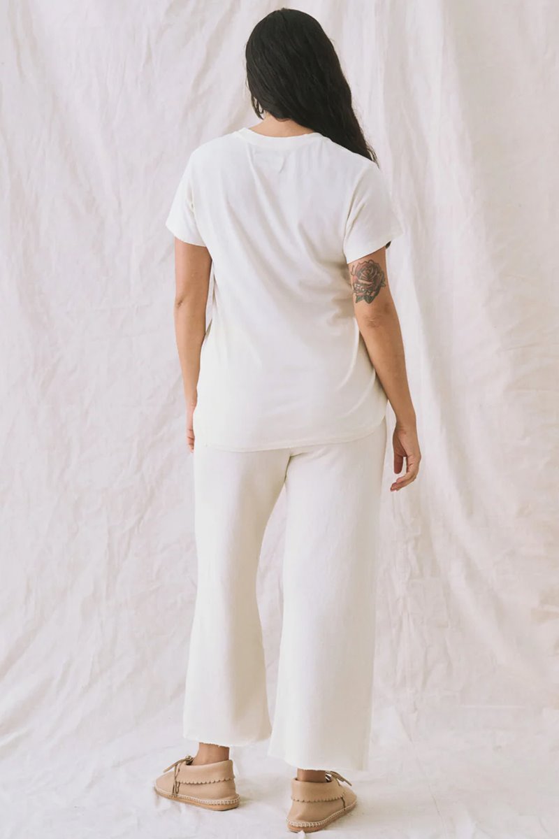 The Great the slim tee washed white  back