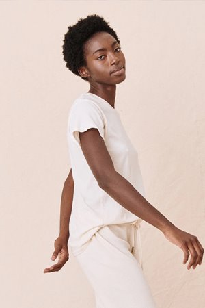 The Great the slim tee washed white  side