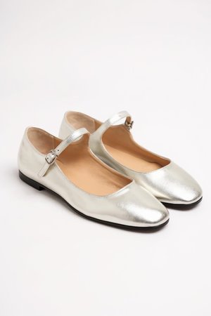 Anniel  mary jane metallic silver