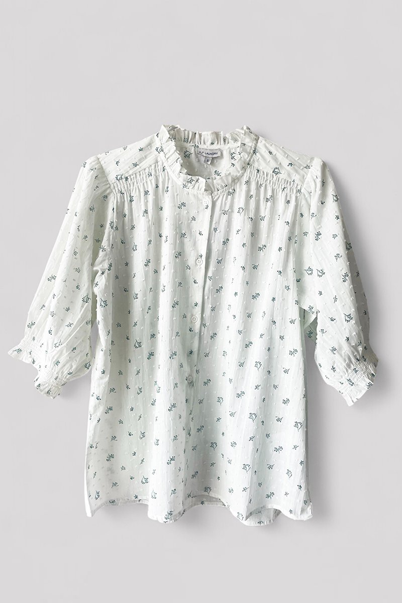 Kj's Laundry darcie top swiss dot floral