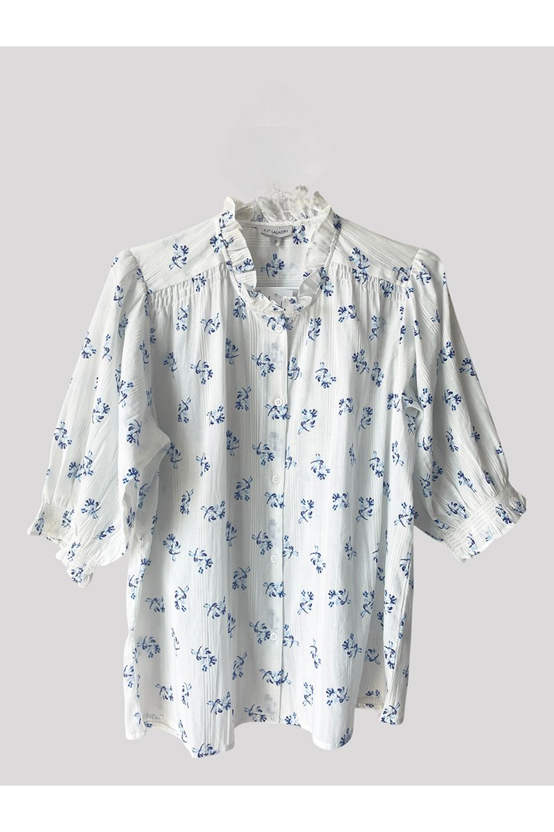 Kj's Laundry darcie top blue floral