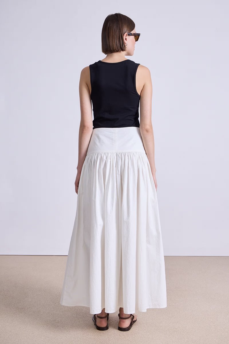 Apiece Apart angeli maxi skirt white detail