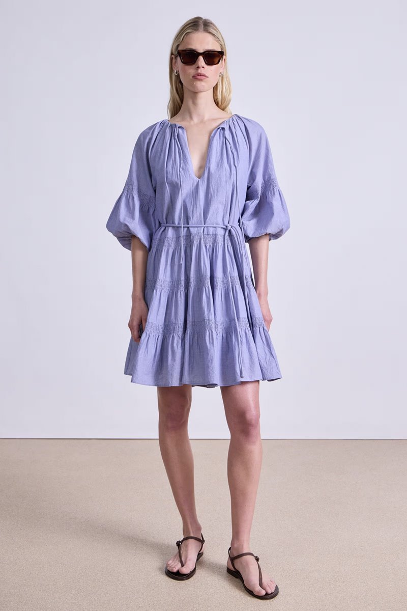 Apiece Apart cefalu mini dress english manor detail