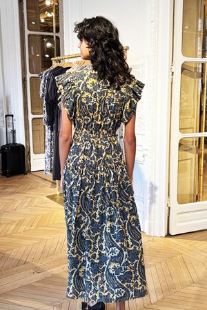 Ulla Johnson kairi flutter sleeve dress luna side