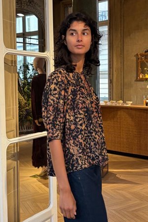 Ulla Johnson blaire short sleeve blouse savannah back