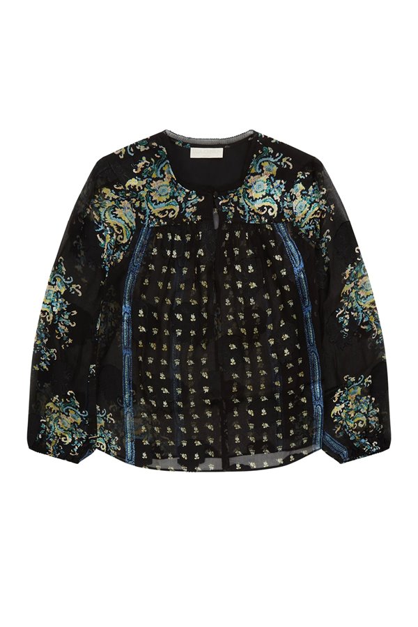 Ulla Johnson aster long sleeve blouse twilight