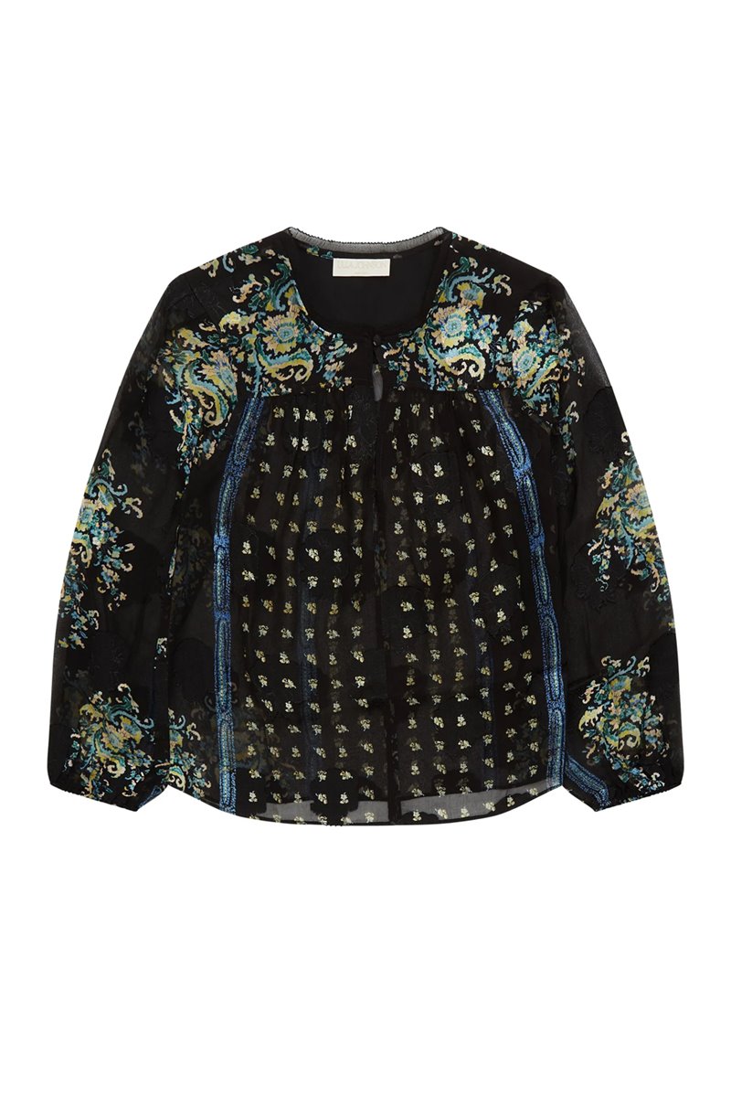 Ulla Johnson aster long sleeve blouse twilight