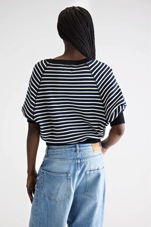 Bellerose anglet top - stripe b navy back