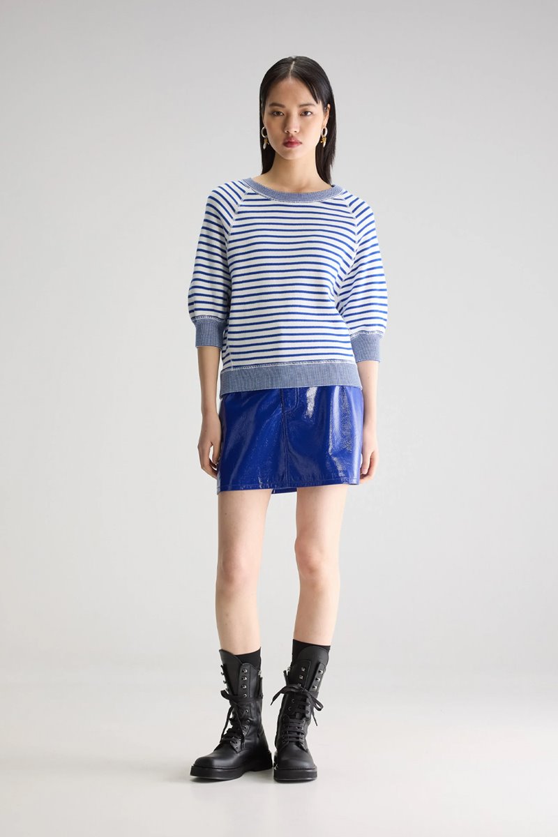 Bellerose anglet top - stripe a blue back