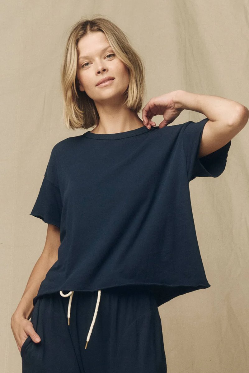 The Great the crop tee navy