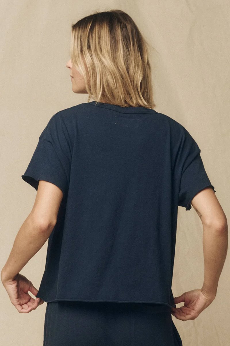 The Great the crop tee navy side