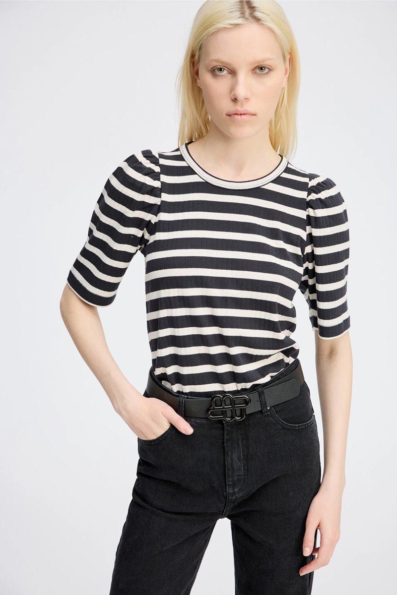 Munthe  jikolaz tee black stripe