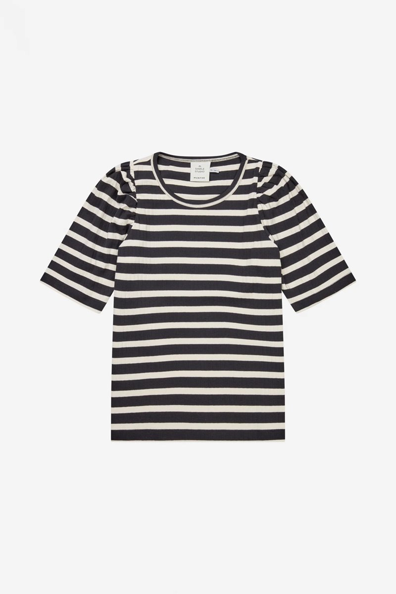 Munthe  jikolaz tee black stripe detail