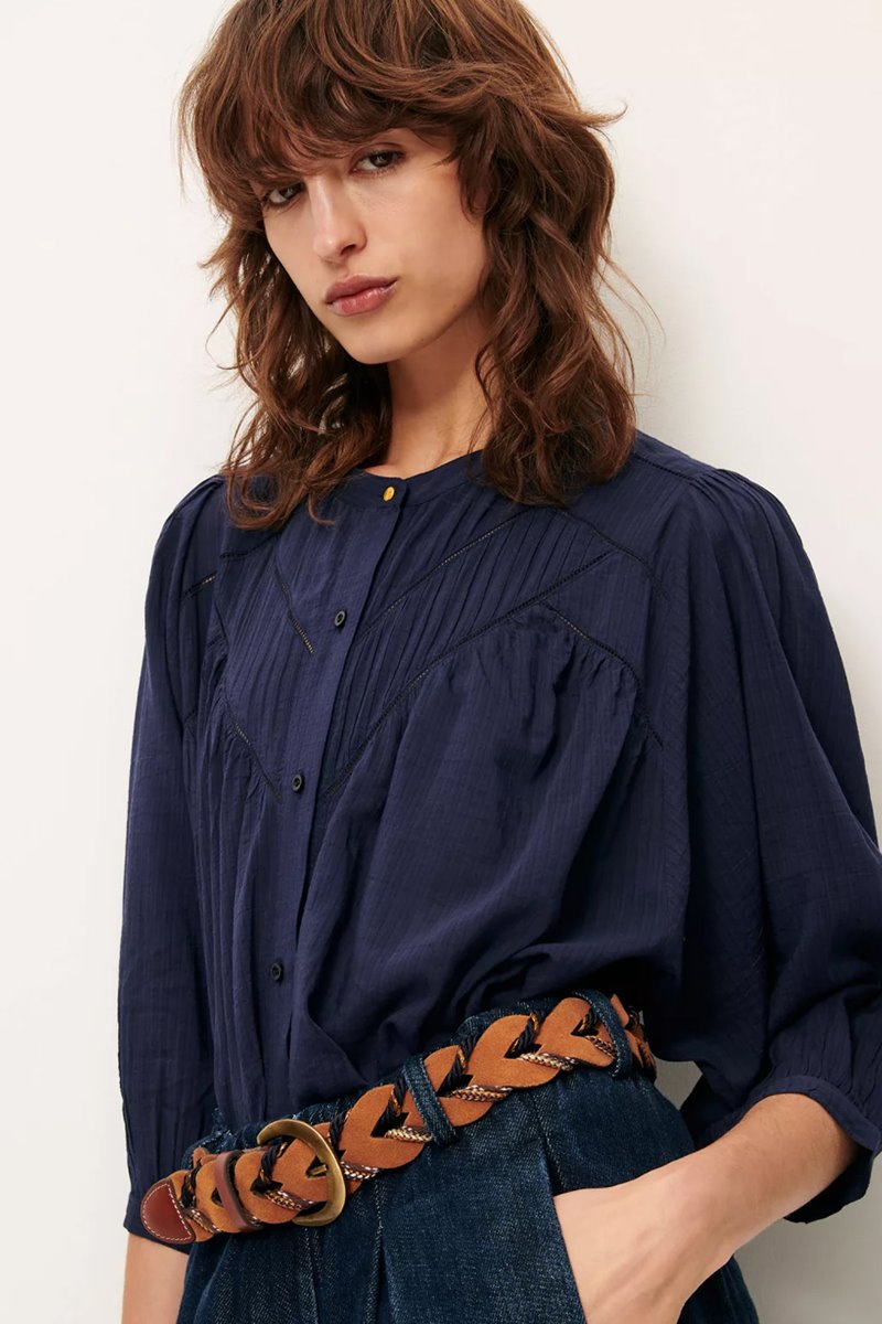 Sessun savi blouse indigo side