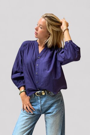 Kj's Laundry elizabeth blouse french navy