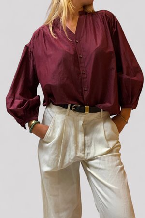 Kj's Laundry elizabeth blouse claret