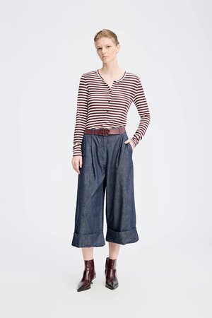 Munthe  levoma stripe long sleeve tee bordeaux back