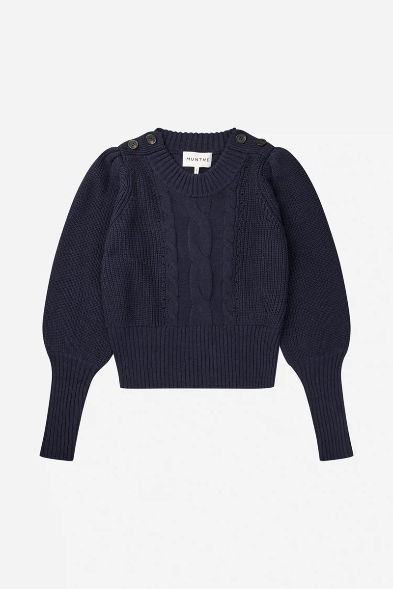 Munthe  lysta knit navy side