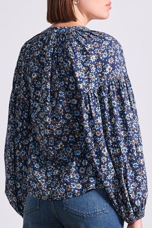 Apiece Apart anfa shirred shirt ditsy back