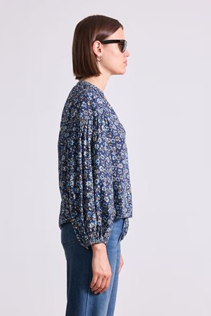 Apiece Apart anfa shirred shirt ditsy side