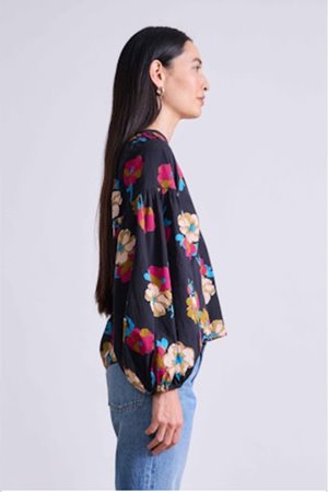 Apiece Apart anfa shirred shirt floating floral back