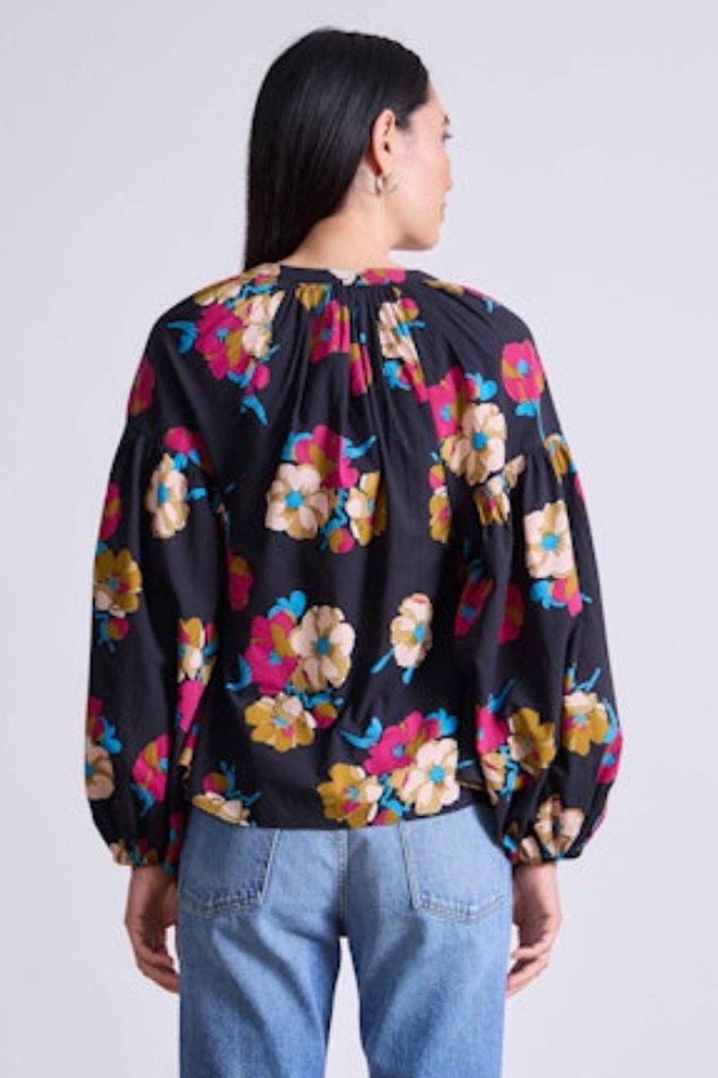 Apiece Apart anfa shirred shirt floating floral side