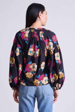 Apiece Apart anfa shirred shirt floating floral side