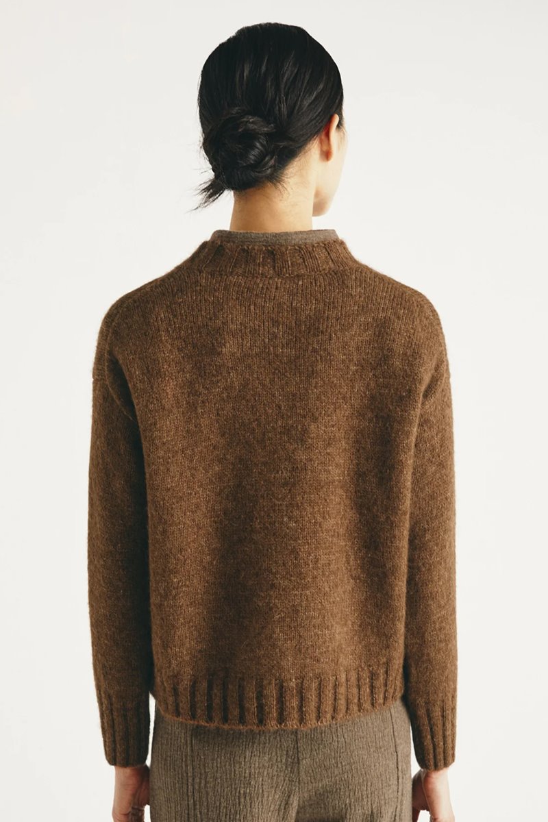 Masscob edna knit chestnut back