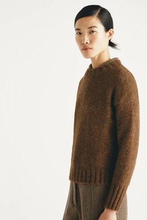 Masscob edna knit chestnut detail