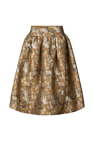 Rabens Saloner silke ottoman skirt side