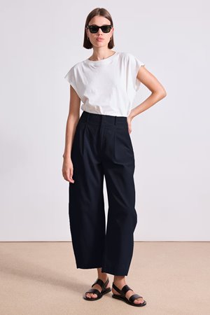 Apiece Apart bari cropped trouser cord midnight