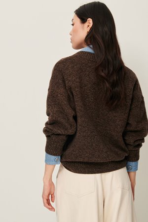 Sessun sweet monroe cardigan dark stone side