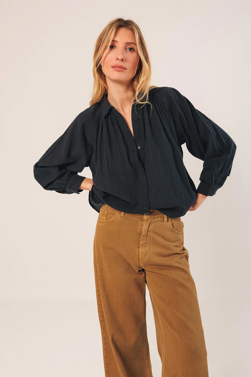 Indi & Cold  camisa top navy side