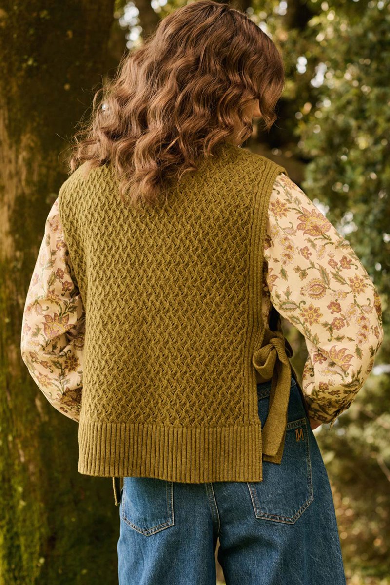 Petite Mendigote miyoko knit spinach side Petite Mendigote miyoko knit spinach side